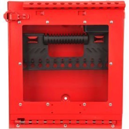 Master Lock MasterLock® Wall Mount Group Lock Box With Window, Red, S3502 S3502
